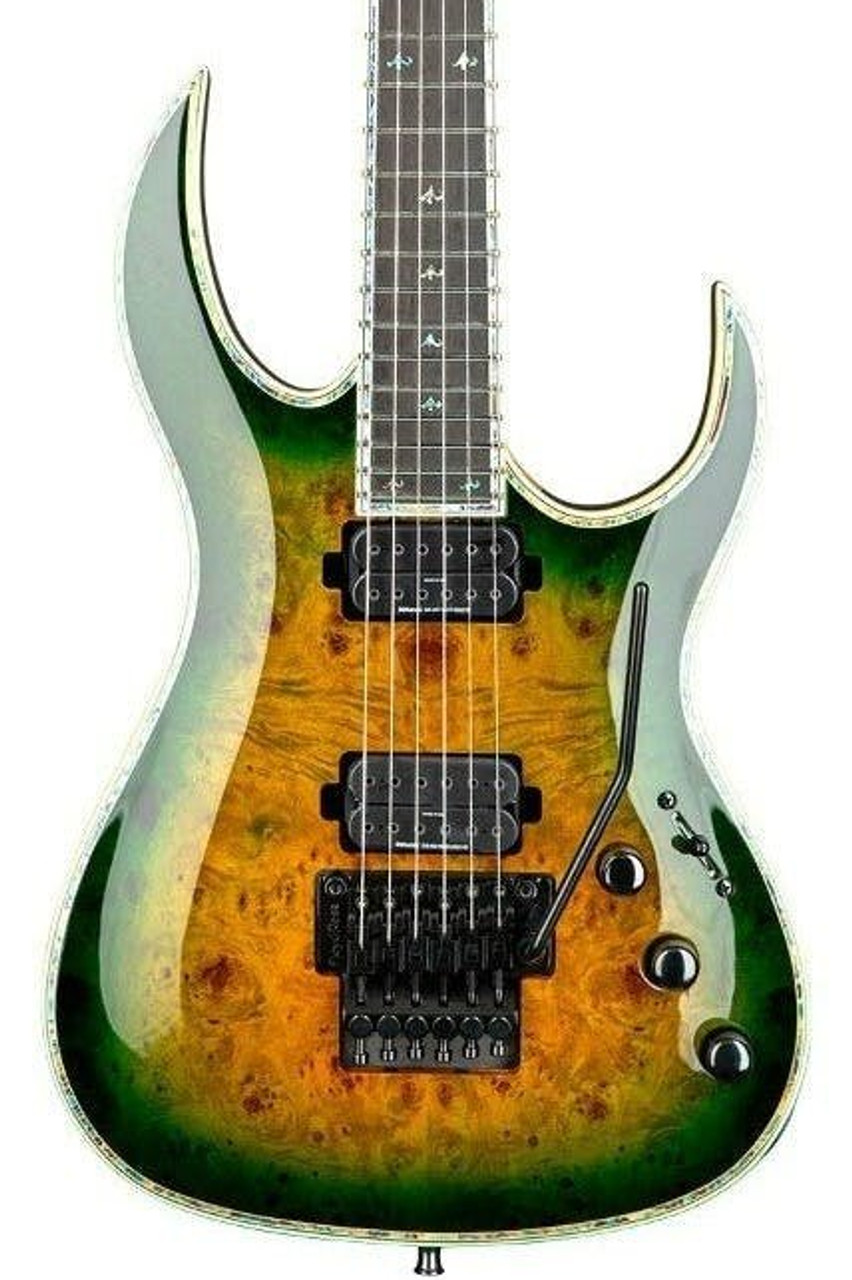 BC Rich Prophecy Series Shredzilla Exotic Archtop Electric Guitar with  Floyd Rose in Reptile Eye